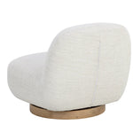 Franze Swivel Lounge Chair, Merino Pearl Performance Fabric