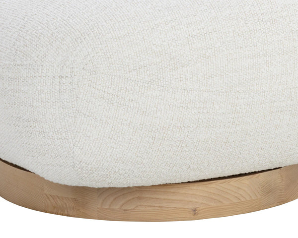Franze Swivel Lounge Chair, Merino Pearl Performance Fabric