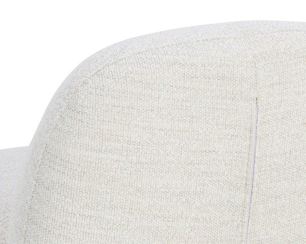 Franze Swivel Lounge Chair, Merino Pearl Performance Fabric