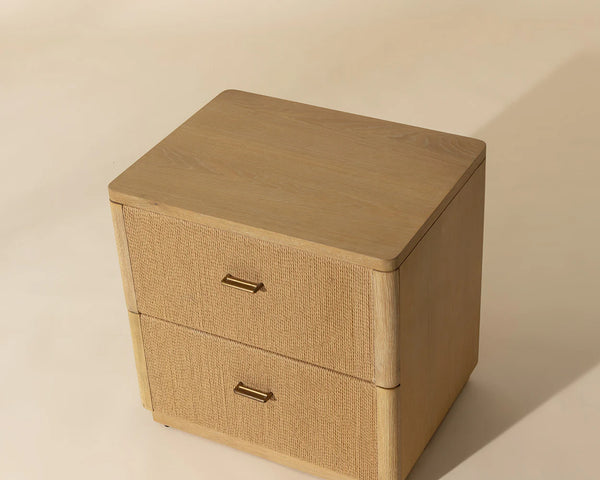 Etienne Nightstand, Rustic Oak, 24"W