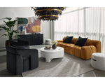 Mitchell Ottoman, Merino Cotton, 21.5"Dia x 16"H