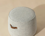 Mitchell Ottoman, Merino Cotton, 21.5"Dia x 16"H