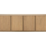 Kalla Media Console or Sideboard, Rustic Oak, 84"W x 19"D x 28.5"H