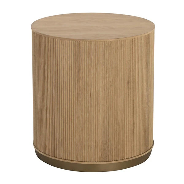 Kalla Side Table, Rustic Oak, 22"W