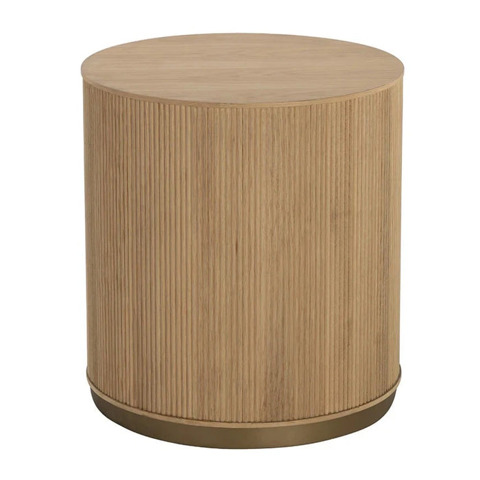 Kalla Side Table, Rustic Oak, 22"W