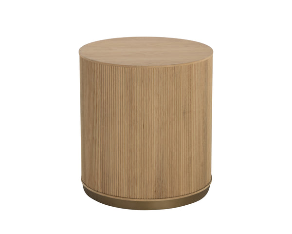 Kalla Side Table, Rustic Oak, 22"W