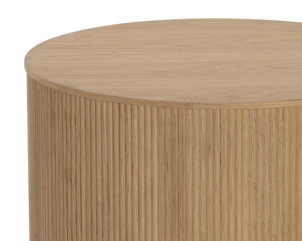 Kalla Side Table, Rustic Oak, 22"W