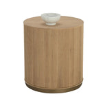 Kalla Side Table, Rustic Oak, 22"W