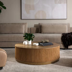 Kalla Coffee Table, Rustic Oak, 44"Dia.