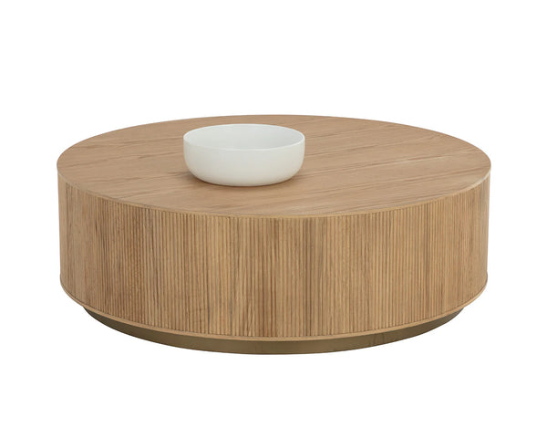Kalla Coffee Table, Rustic Oak, 44"Dia.