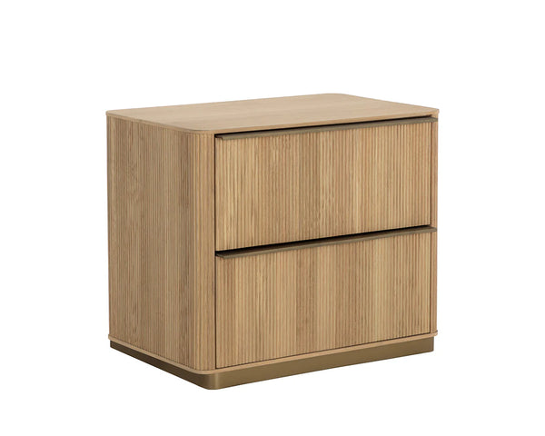 Kalla Nightstand, Rustic Oak, 28"W