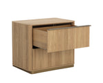 Kalla Nightstand, Rustic Oak, 28"W