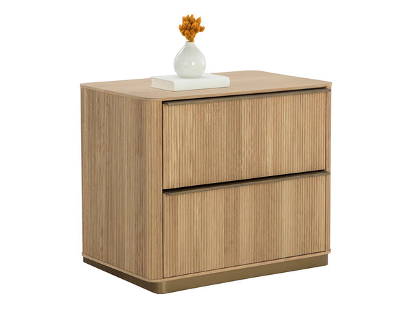 Kalla Nightstand, Rustic Oak, 28"W