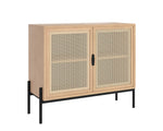 Avida Sideboard Small, Rustic Oak/Black, 37.5"W x 18.75"D x 32.5"H
