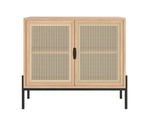 Avida Sideboard Small, Rustic Oak/Black, 37.5"W x 18.75"D x 32.5"H