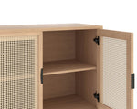 Avida Sideboard Small, Rustic Oak/Black, 37.5"W x 18.75"D x 32.5"H
