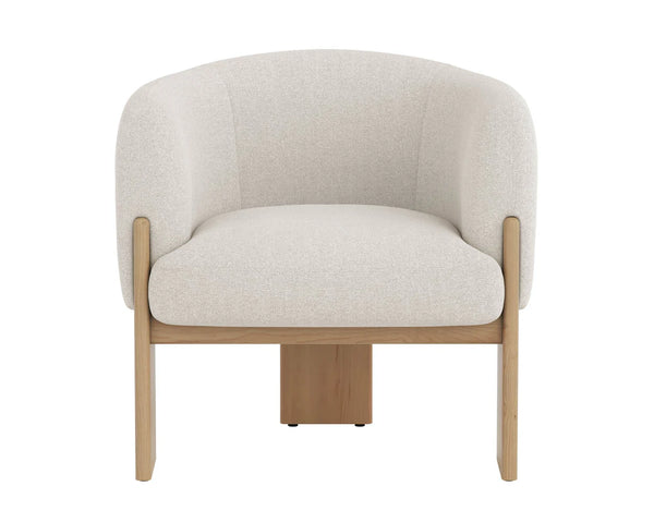 Trine Lounge Chair, Dove Cream
