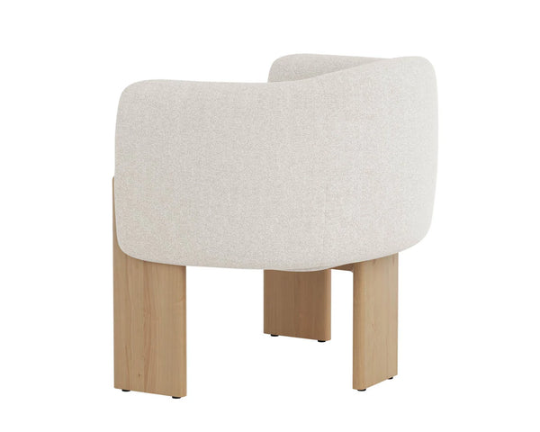 Trine Lounge Chair, Dove Cream
