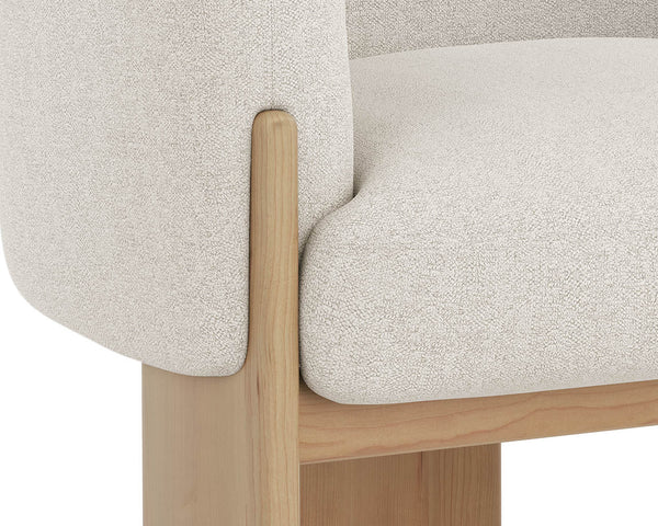 Trine Lounge Chair, Dove Cream