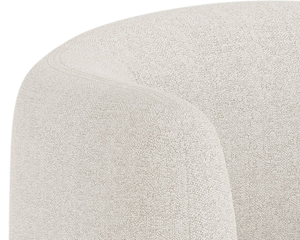 Trine Lounge Chair, Dove Cream
