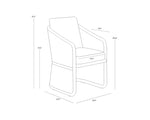 Allariz Dining Armchair, Warm Grey