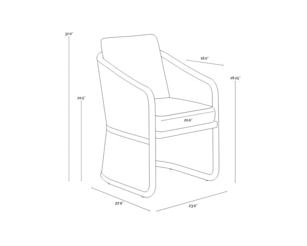 Allariz Dining Armchair, Warm Grey