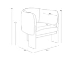 Trine Lounge Chair, Dove Cream