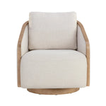 Tasia Swivel Lounge Chair, Effie Linen Performance Fabric