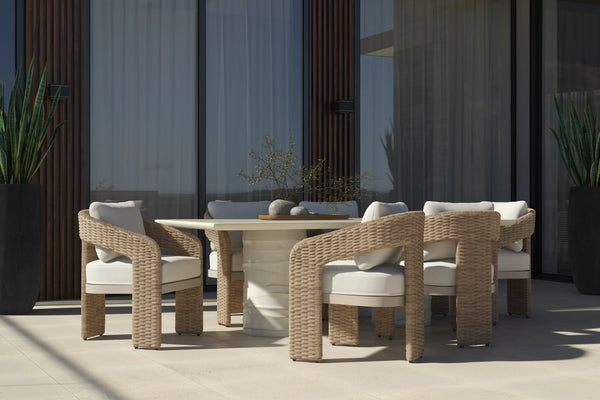Pylos Dining Armchair, Natural/Louis Cream