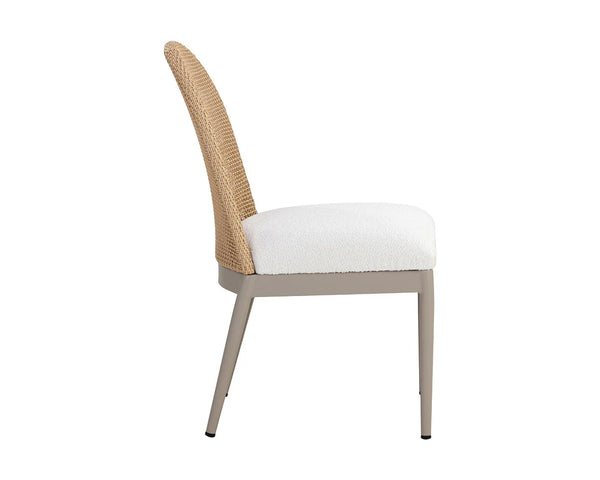 Calandri Outdoor Dining Chair, Natural/Louis Cream