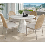 Calandri Outdoor Dining Chair, Natural/Louis Cream