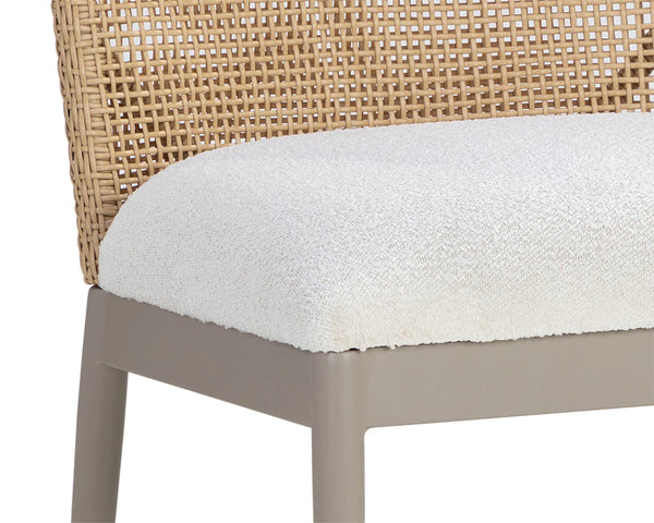 Calandri Outdoor Dining Chair, Natural/Louis Cream