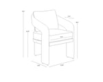Pylos Dining Armchair, Natural/Louis Cream