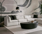 Reve Sectional, Effie Linen with moveable Ottoman