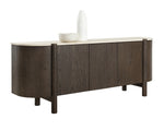 Banyan Sideboard, Mocha Brown/Marble, 87"W x 20.5"D x 33"H