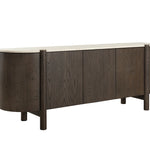 Banyan Sideboard, Mocha Brown/Marble, 87"W x 20.5"D x 33"H