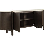 Banyan Sideboard, Mocha Brown/Marble, 87"W x 20.5"D x 33"H
