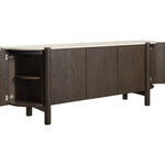 Banyan Sideboard, Mocha Brown/Marble, 87"W x 20.5"D x 33"H