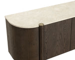 Banyan Sideboard, Mocha Brown/Marble, 87"W x 20.5"D x 33"H