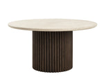 Banyan Dining Table, Mocha Brown/Marble, 59" Round