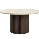 Banyan Dining Table, Mocha Brown/Marble, 59" Round
