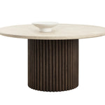 Banyan Dining Table, Mocha Brown/Marble, 59" Round