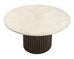 Banyan Dining Table, Mocha Brown/Marble, 59" Round
