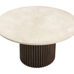 Banyan Dining Table, Mocha Brown/Marble, 59" Round