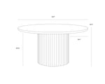 Banyan Dining Table, Mocha Brown/Marble, 59" Round
