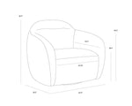 Ismo Swivel Chair, Hailey Moon