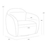 Ismo Swivel Chair, Hailey Moon