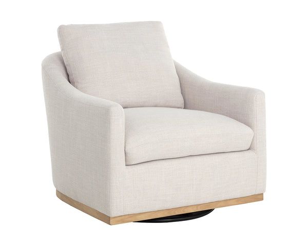 Corbin Swivel Chair, Effie Linen
