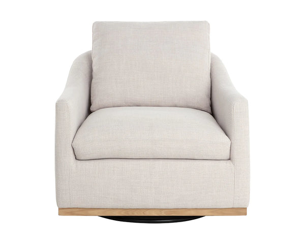 Corbin Swivel Chair, Effie Linen