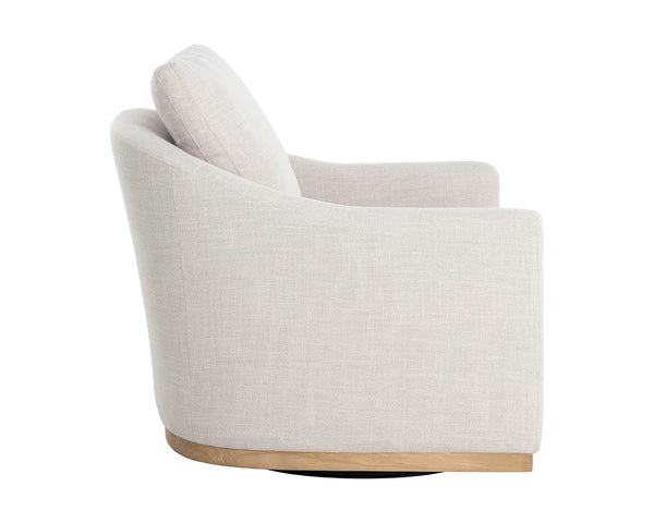Corbin Swivel Chair, Effie Linen